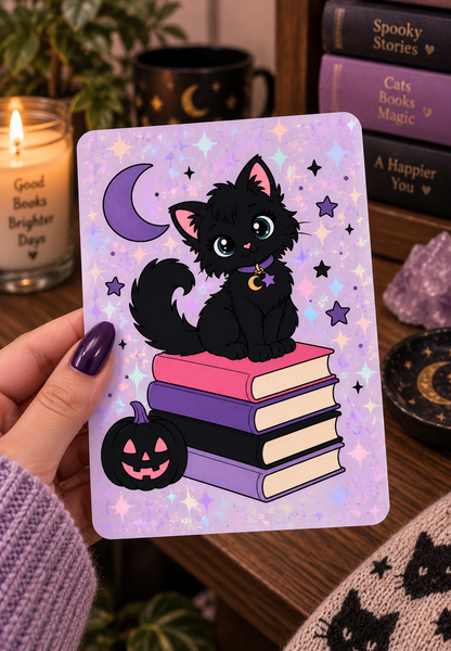 Basic 11th gen (2022) and Basic 12th gen (2024) Kindle Insert – Original Bookish Art by Wendy Owens | E-Reader Clear Case Insert | Matte or Holographic Stars