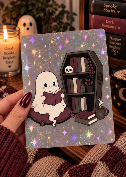 Basic 11th gen (2022) and Basic 12th gen (2024) Kindle Insert – Original Bookish Art by Wendy Owens | E-Reader Clear Case Insert | Matte or Holographic Stars