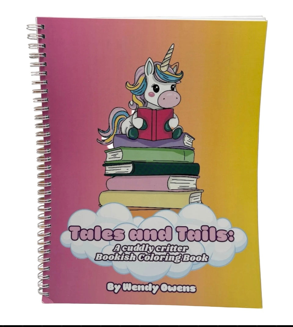 Bookish Coloring Books 8.5 x 11 Spiral Bound - several options