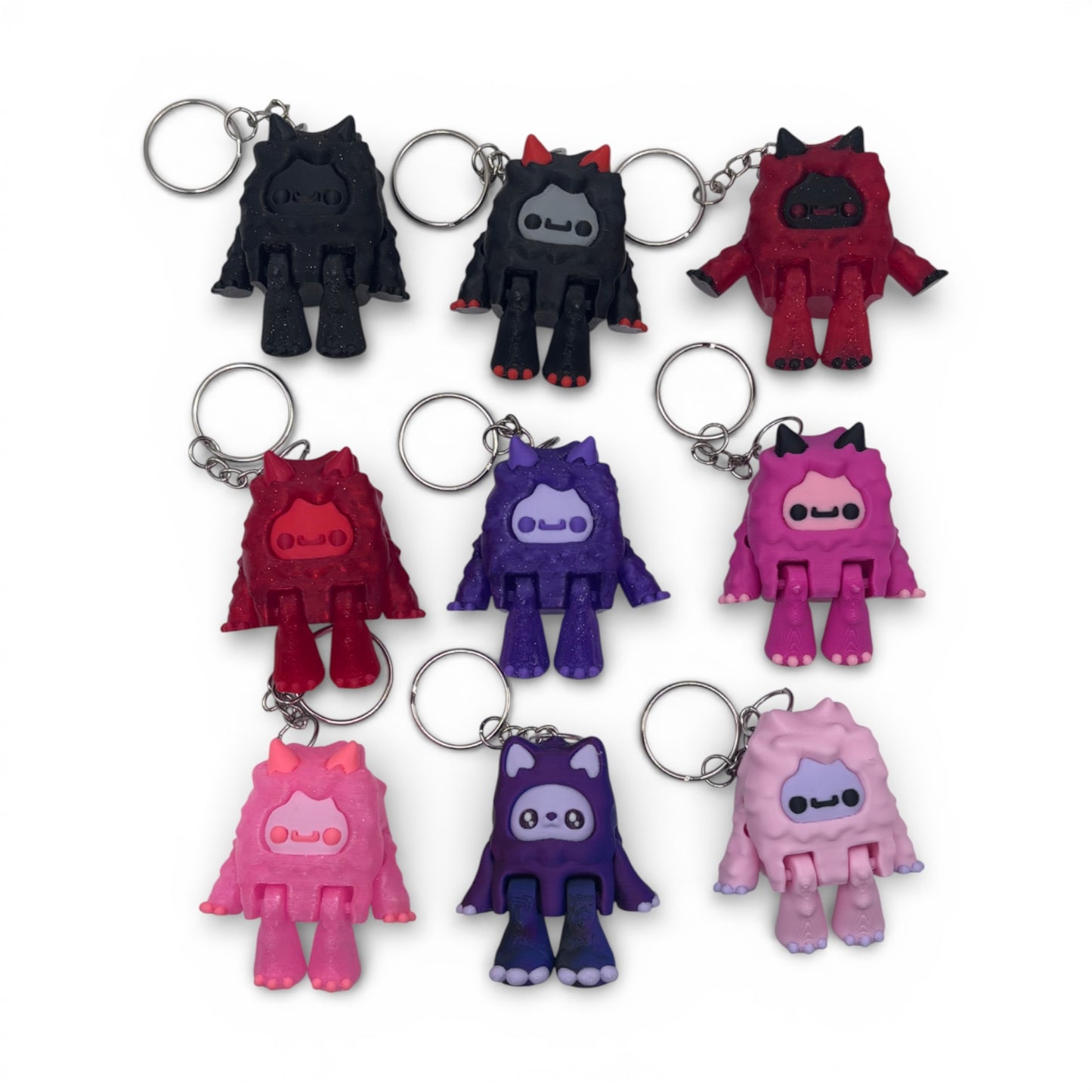 3D Printed Adorably Spooky and Cute Keychains | Kawaii Goth Accessories