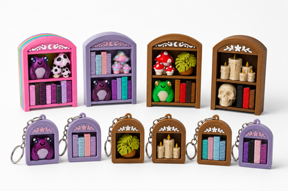Traditional Bookcase Clicker — Mini 3D Printed Fidget Bookshelf