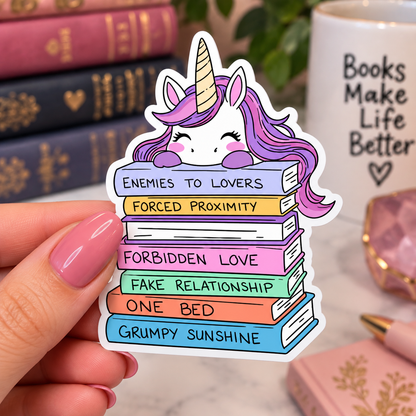 Bookish Vinyl Stickers – 3 Inch Waterproof Decals for Readers, Romantasy Fans, and Book Lovers | Bundle & Individual Options