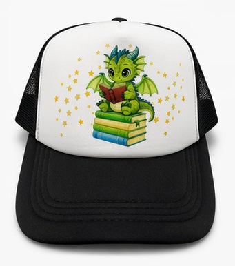 Book Dragon Trucker Hat for Readers and Book Lovers of Tik Tok