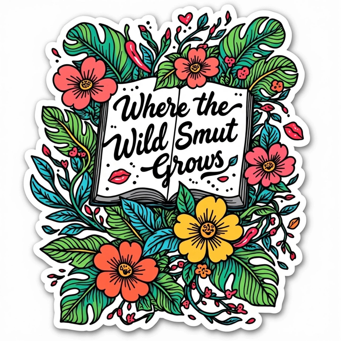 Small canvas Tote featuring double sided original print of a Wendy Owens Design