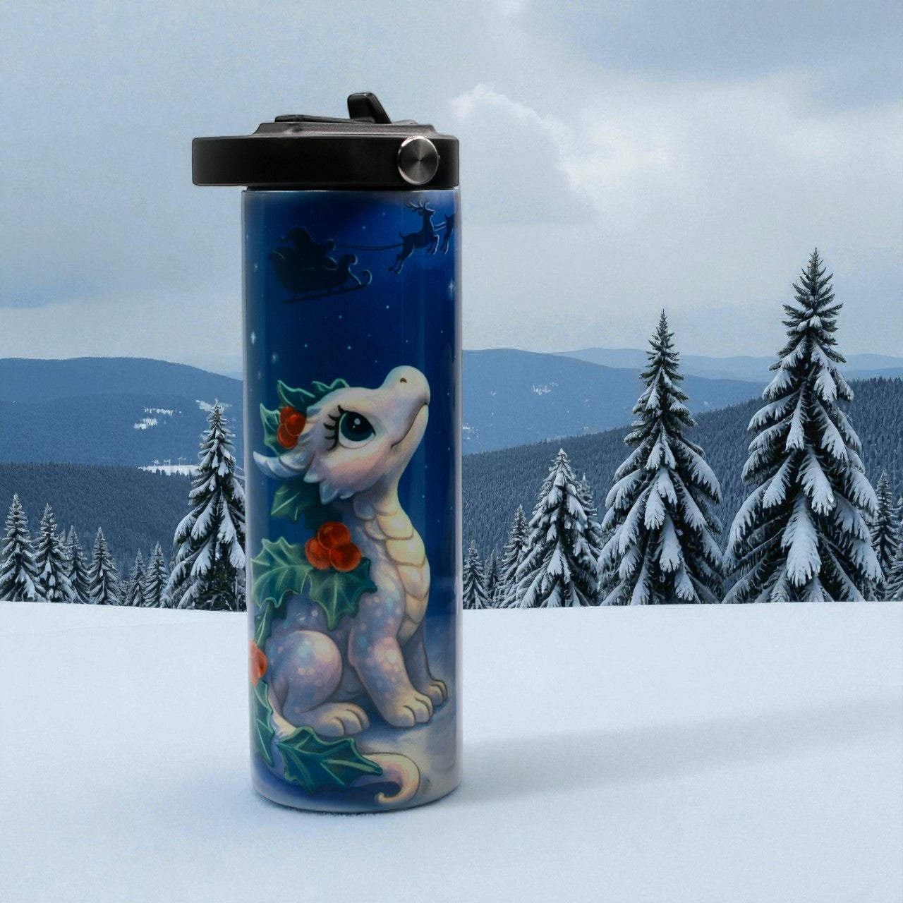 Emberly flip top 20 oz Tumbler with Straw - Stainless Steel - Drinkware Accessories - Wendy Owens Books